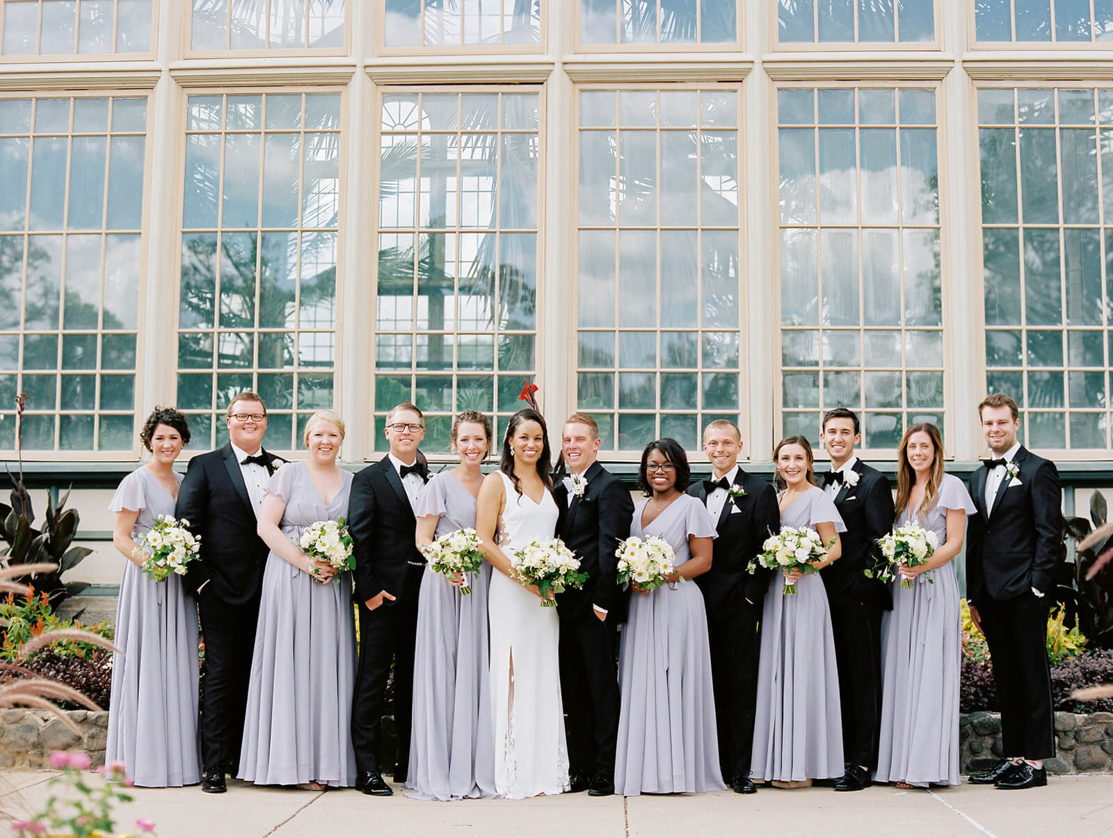 6 bridesmaids and 6 groomsmen