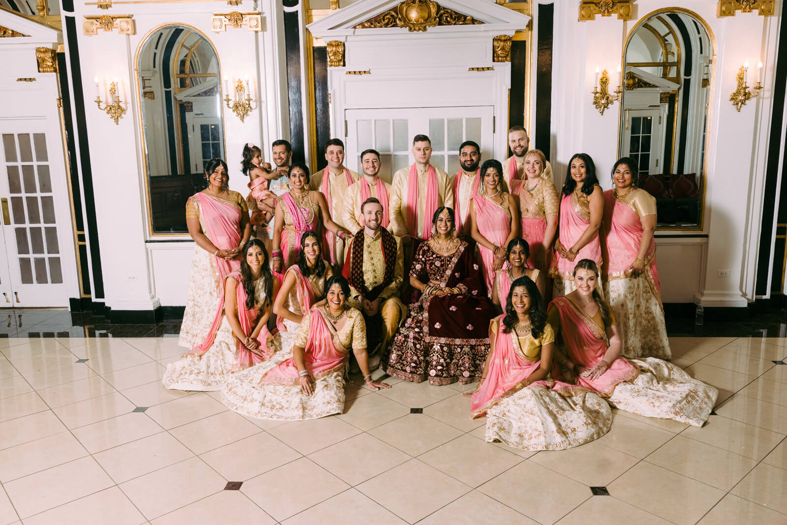 Indian wedding bridal party